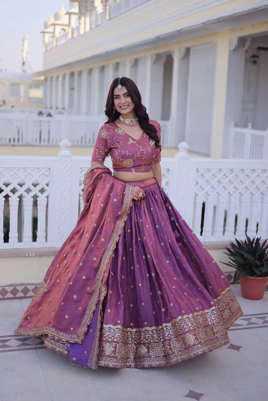 Dorsaron Women's Beautiful Blue Silk Zari Embroidery Work Lehenga Choli